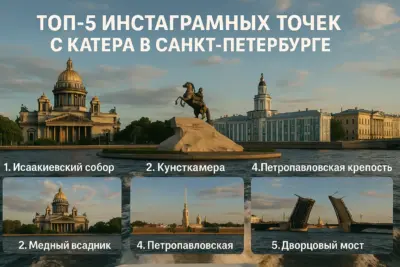 Топ-5 инстаграмных локаций для фотосессий с катера в Санкт-Петербурге